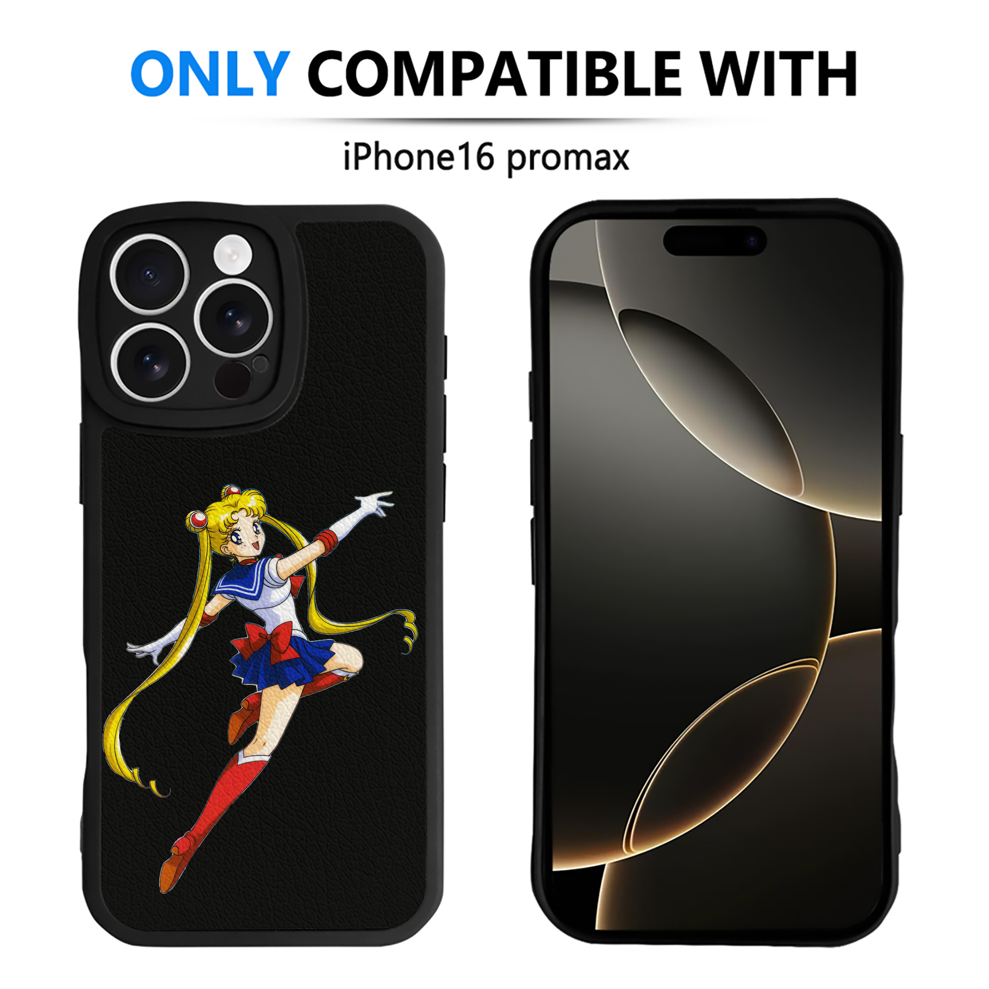 （画像用） 美少女戦士セーラームーン 月野 うさぎ つきの うさぎ Sailor Moon Tsukino Usagi 【iPhone 16シリーズ対応】シリコンスマホケース（レザー調） 材質：シリコン